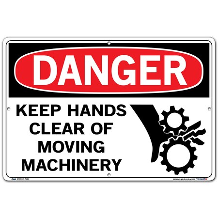 Vestil Aluminum Composite Sign, 12-1/2" Height, 18-1/2" Width, Aluminum Composite, Rectangle, English SI-D-09-D-AC-130